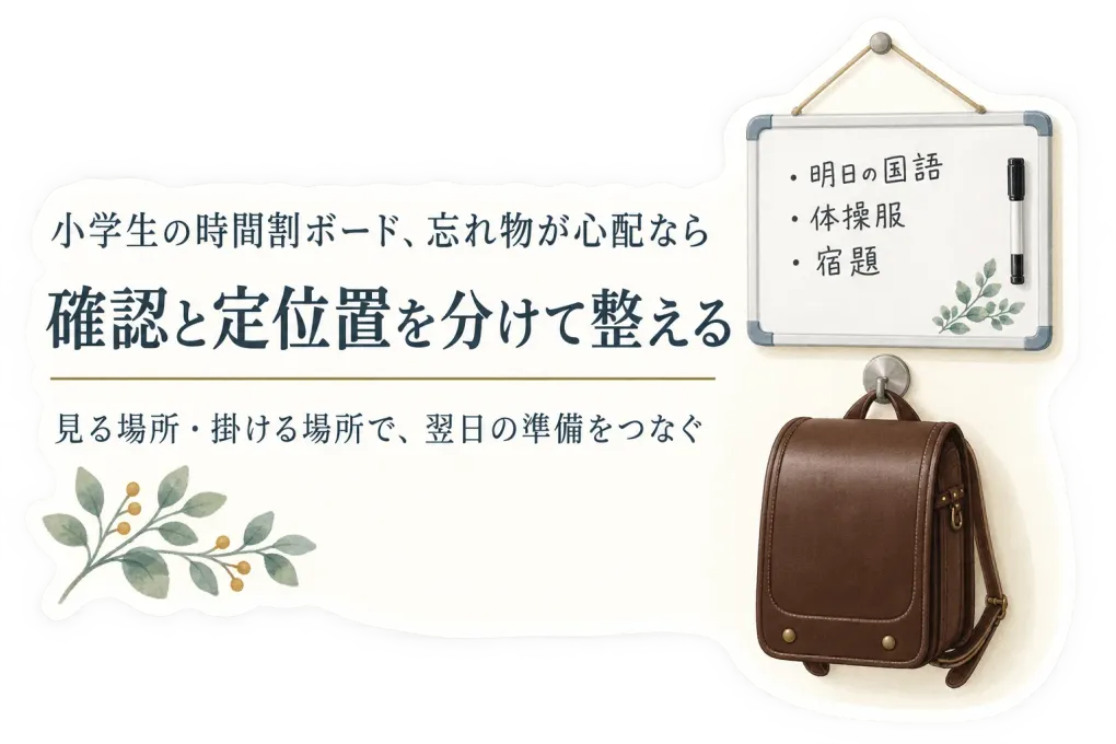 小学生の時間割ボードとランドセル用マグネットフックを比較｜楽天レビュー数だけで決めないリビング学習の持ちもの確認