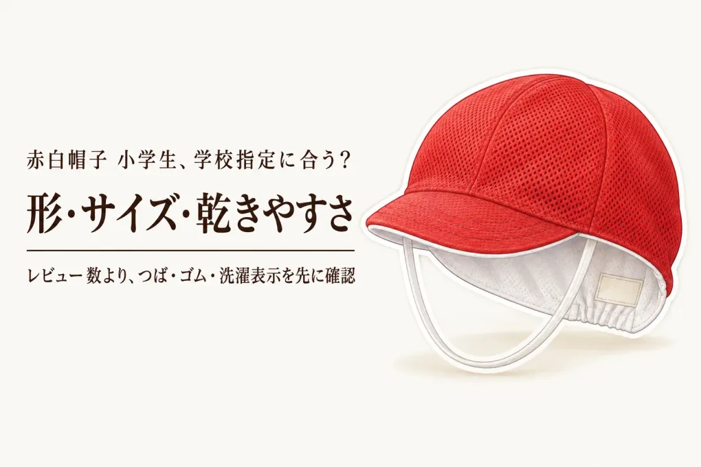 楽天でレビュー数が多い赤白帽子・メッシュ体操帽子を比較｜小学生の入学準備でサイズと洗濯後の乾きやすさを見る